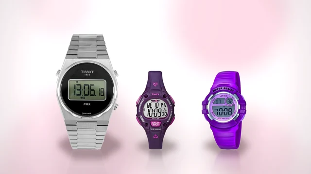 Trei ceasuri de dama digitale, unul sportiv si unul cu bratara de inox