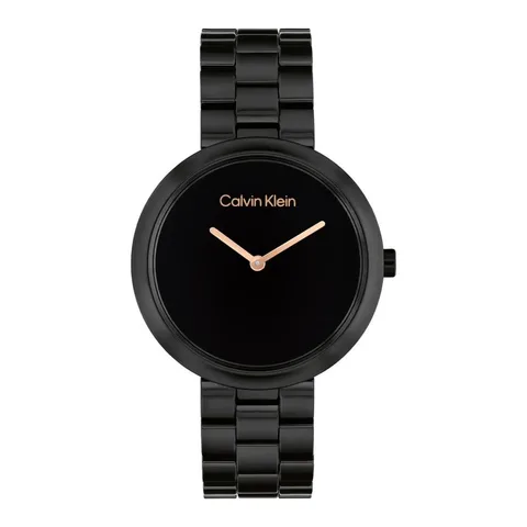 Calvin Klein 25100075, negru, 34x9mm, inox, rezistent la apa 30m