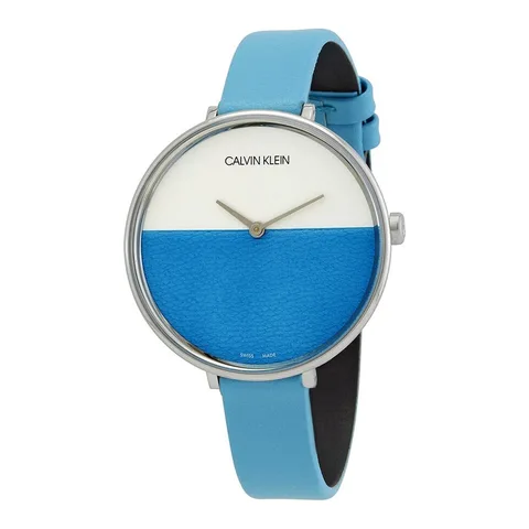 CALVIN KLEIN cu o curea de piele, Albastru aqua