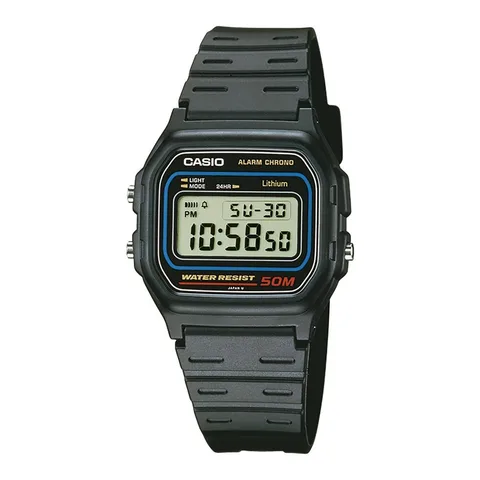Casio cronograf digital cu o curea din rasina, Unisex, Gri hematit