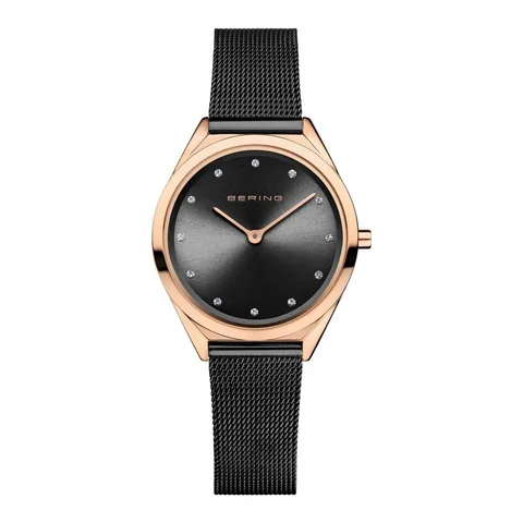 Ceas de dama BERING 17031-162 negru, stil fashion clasic