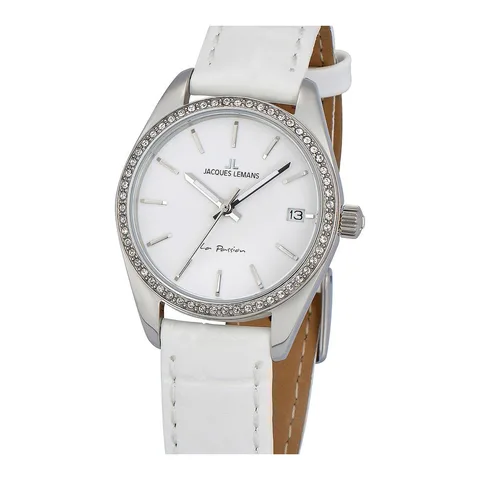 Ceas de dama Jacques Lemans 1-2085B La Passion, 30mm, 10ATM, Argintiu