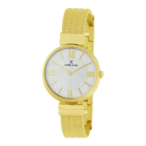 DANIEL KLEIN cu mecanism quartz si bratara tip plasa, Auriu