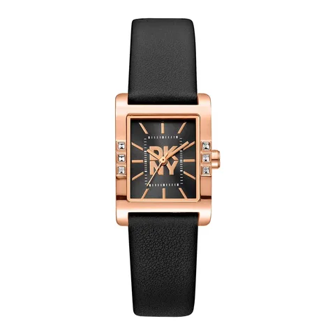 DKNY de piele Westside Glitz, Auriu rose, Negru