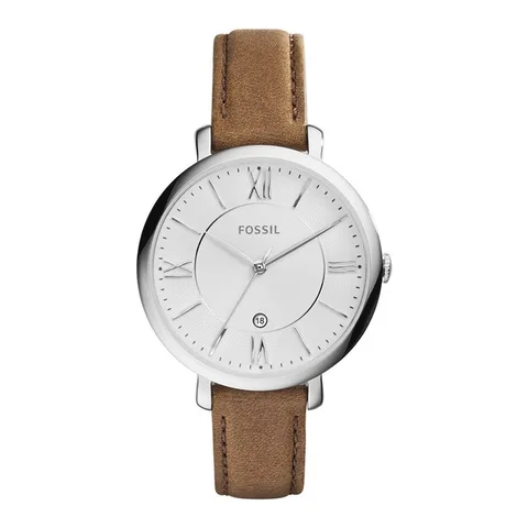 Fossil analog cu carcasa rotunda Jacqueline, Maro fango
