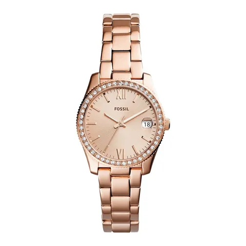 Fossil cu zirconia Scarlette, Auriu rose