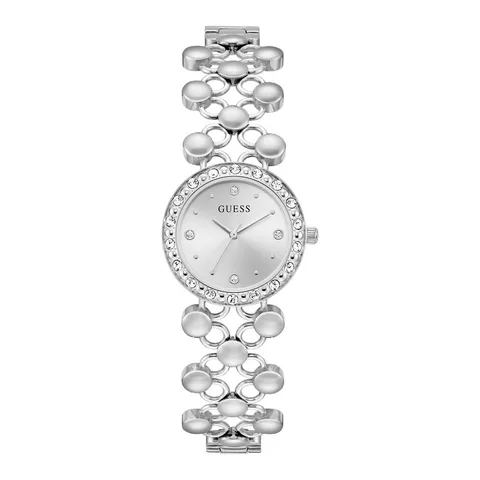 GUESS analog cu bratara bijuterie, Argintiu