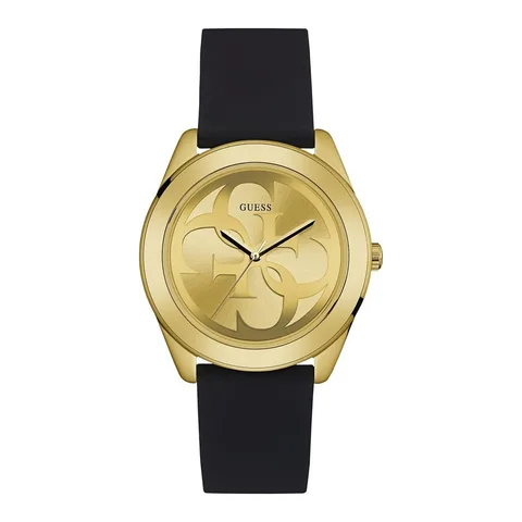 Guess analog cu o curea de silicon, Negru