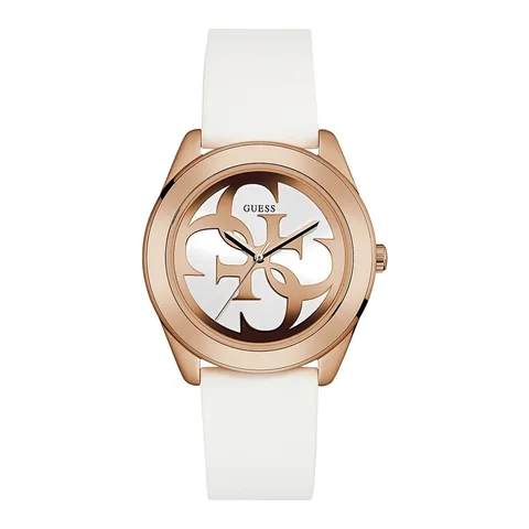 Guess cu o curea din silicon, Alb