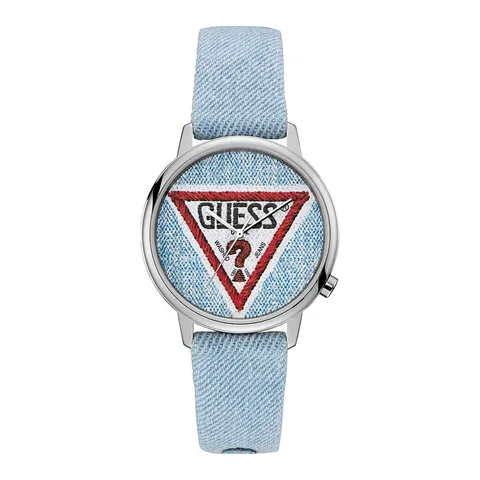 Guess Originals unisex rotund cu aspect denim, Gri deschis melange