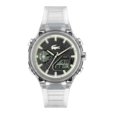 Lacoste, 2011401, mecanism Seiko, carcasa otel, 40x15mm, negru / alb