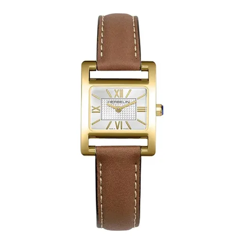 Michel Herbelin V Avenue, elegant, galben, maro, 23x6mm