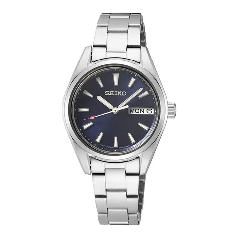 Seiko din otel inoxidabil, Argintiu/Bleumarin