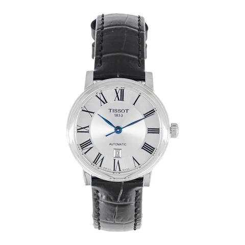Tissot automatic cu curea din piele, Negru