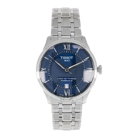 Tissot automatic unisex cu cadran contrastant, Argintiu