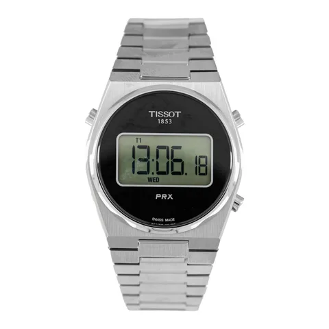 Tissot digital rotund cu model unisex, Argintiu