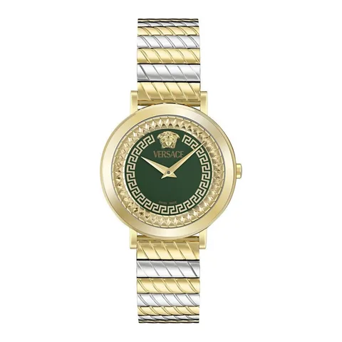 Versace VE0O00225, verde, 35x7mm, bratara metalica, rezistent la apa 50m